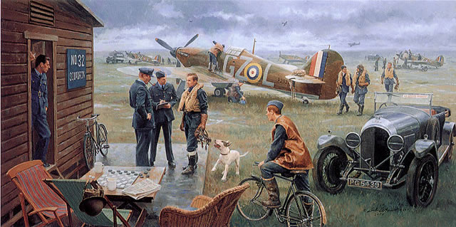 "Return to the Bump/Biggin Hill" - Gil Cohen - Hurricane 32nd Squadron Art